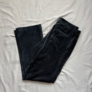 Kate Hill Black Velvet Pants Women’s 14 Straight Leg Luxe Cotton Blend